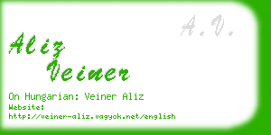 aliz veiner business card